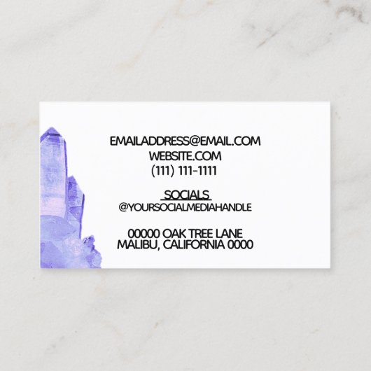 carte de visite simple (Dos)