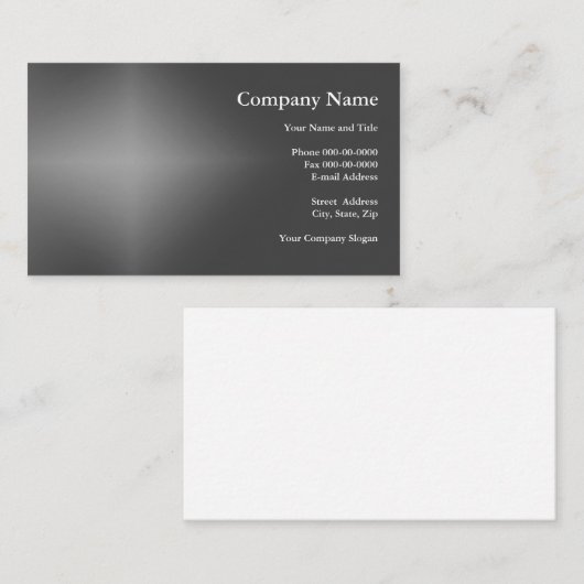 Carte de visite simple (Devant / Derrière)