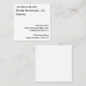 Carte de visite simple (Devant / Derrière)