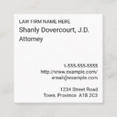 Carte de visite simple (Devant)