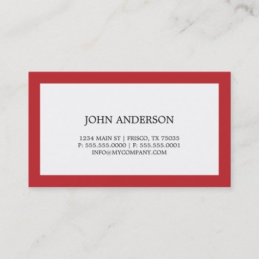 Carte de visite simple (Devant)