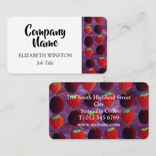 Carte De Visite Simple (Devant / Derrière)