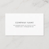 Carte de visite simple (Dos)