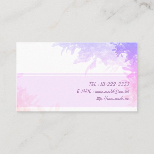 Carte de visite simple (Dos)