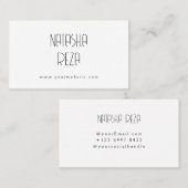 Carte de visite simple (Devant / Derrière)