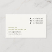 Carte De Visite simple #01 (Dos)