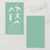 Carte De Visite Simple 5 postures de yoga pour débutants instructe (Devant / Derrière)