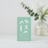 Carte De Visite Simple 5 postures de yoga pour débutants instructe (Debout devant)