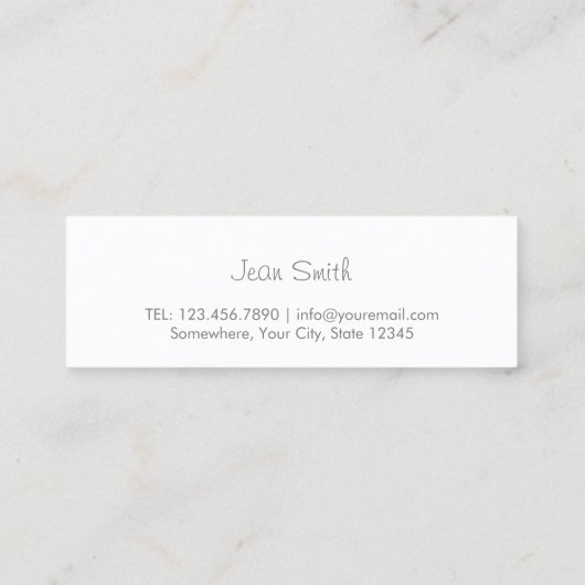 Carte de visite simple à bijoux bleu (Dos)