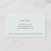 Carte de visite simple à fleurs de lotus bleu (Dos)