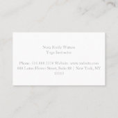 Carte de visite simple à fleurs de lotus bleu (Dos)