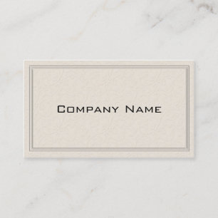 Carte de visite simple à motif floral embossé