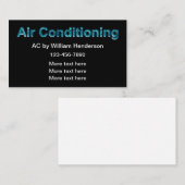Carte De Visite Simple Air Conditioning Repairman (Devant / Derrière)
