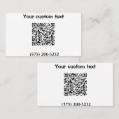 Carte De Visite Simple ajout minimal code barre numéro de téléphon (Devant / Derrière)