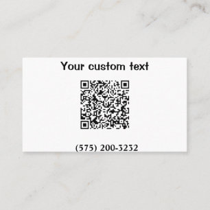 Carte De Visite Simple ajout minimal code barre numéro de téléphon