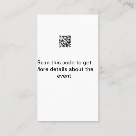 Carte De Visite Simple analyse de code Q R modèle d'événement méti (Devant)