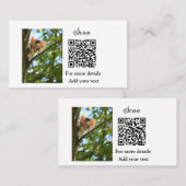 Carte De Visite Simple animal name details QR code add text photo (Devant / Derrière)