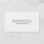 Carte De Visite Simple | Anneaux décoratifs (Dos)