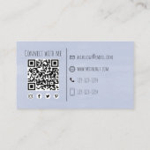 Carte De Visite Simple Aquarelle Cocktails Boissons Bartender (Dos)