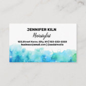 Carte De Visite simple aquarelle texture ajouter votre nom d'entre (Dos)