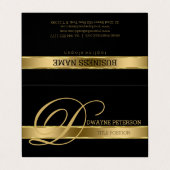 Carte De Visite Simple Arrière - plan Monochromatique Avec Bande O (Extérieur déplié)