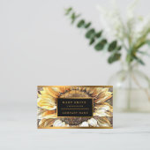Carte De Visite Simple Art moderne Sun Sunflower Collection (Debout devant)