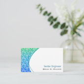 Carte de visite simple avec dégradé bleu moderne (Debout devant)