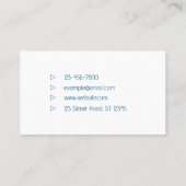 Carte de visite simple avec dégradé bleu moderne (Dos)