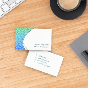 Carte de visite simple avec dégradé bleu moderne