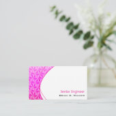 Carte de visite simple avec dégradé rose moderne (Debout devant)