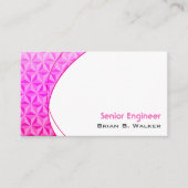 Carte de visite simple avec dégradé rose moderne (Devant)