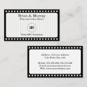 Carte De Visite Simple avec film moderne et bobine vidéo (Devant / Derrière)