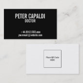 Carte de visite simple avec le code de QR (Devant / Derrière)