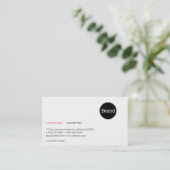 Carte De Visite Simple avec logo (corail clair) (Debout devant)