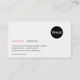 Carte De Visite Simple avec logo (corail clair)