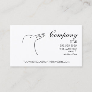 Carte de visite simple avec logo d'oiseau
