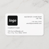 Carte de visite simple avec logo et texte (Devant)