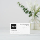 Carte de visite simple avec logo et texte (Debout devant)