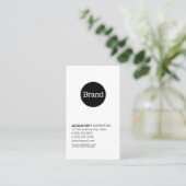 Carte De Visite Simple avec logo (gris ardoise) (Debout devant)