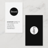 Carte De Visite Simple avec logo (gris ardoise) (Devant / Derrière)