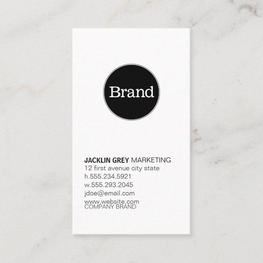 Carte De Visite Simple avec logo (gris ardoise) (Devant)