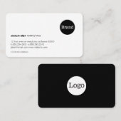 Carte De Visite Simple avec logo (gris ardoise) (Devant / Derrière)