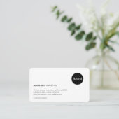 Carte De Visite Simple avec logo (gris ardoise) (Debout devant)