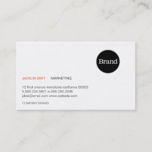 Carte De Visite Simple avec logo (saumon)