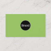 Carte De Visite Simple avec logo (vert pomme) (Dos)