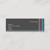 Carte de visite simple avec un contact de couleur (Dos)