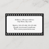 Carte De Visite Simple avec une pellicule moderne et une bobine de (Dos)