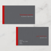 Carte De Visite Simple Bande rouge simple et élégante (Devant / Derrière)