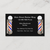 Carte De Visite Simple Barber Shop Light Thème (Devant)