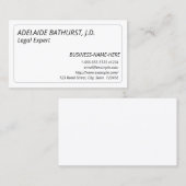 Carte de visite simple, basique et simple (Devant / Derrière)